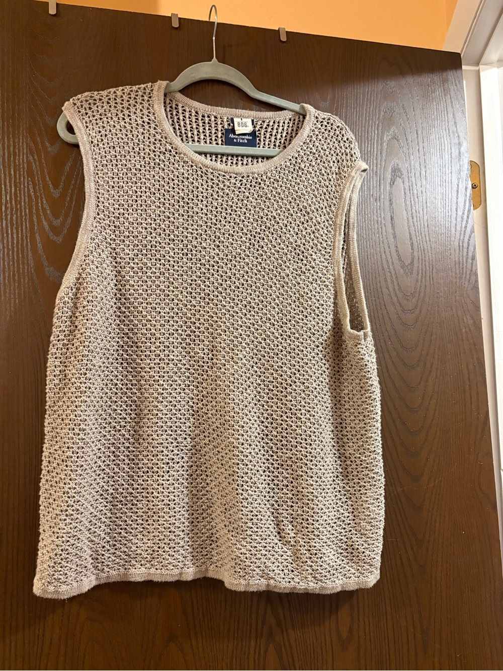 Abercrombie & Fitch Beige Crochet Tank Top